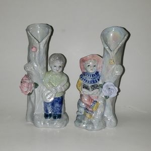 2 Small Porcelain Vases